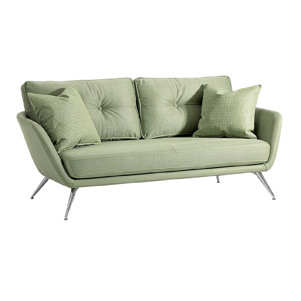 **Tytuł techniczny w polskim: Stylowa sofa w kolorze miętowym z poduszkami**